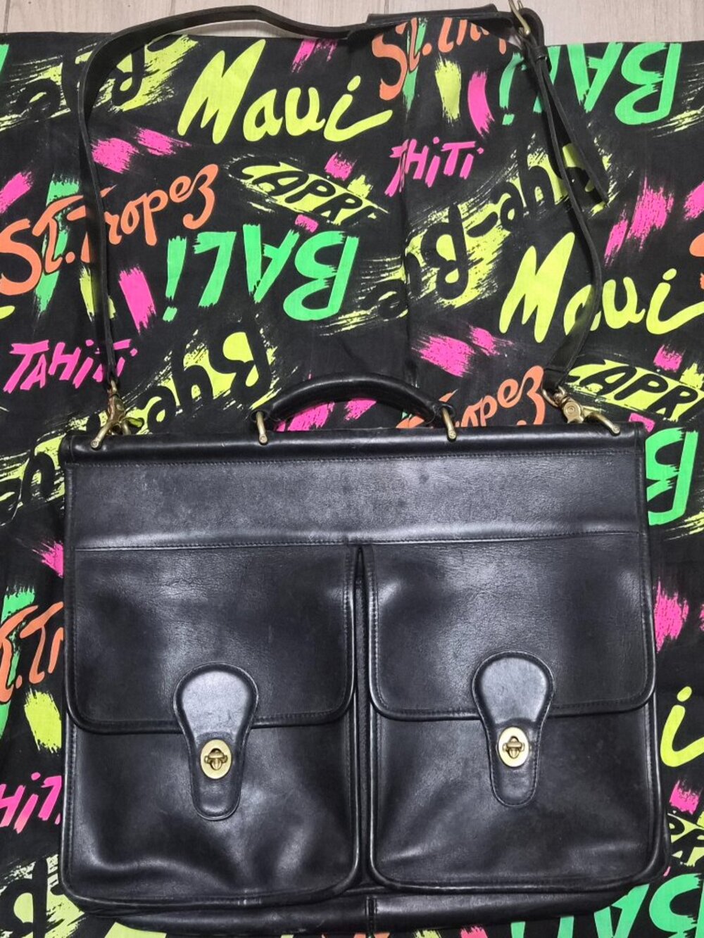Vintage Black Coach Briefcase